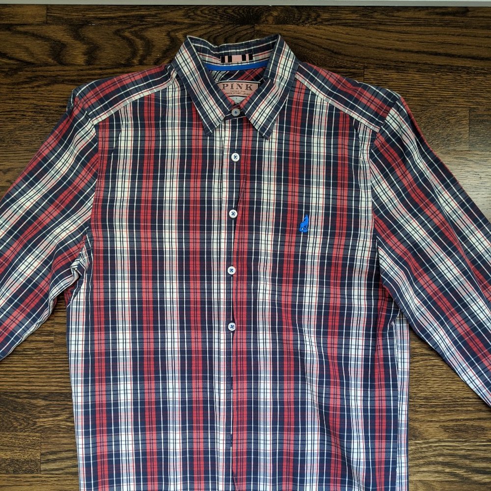 Thomas Pink Plaid Shirt